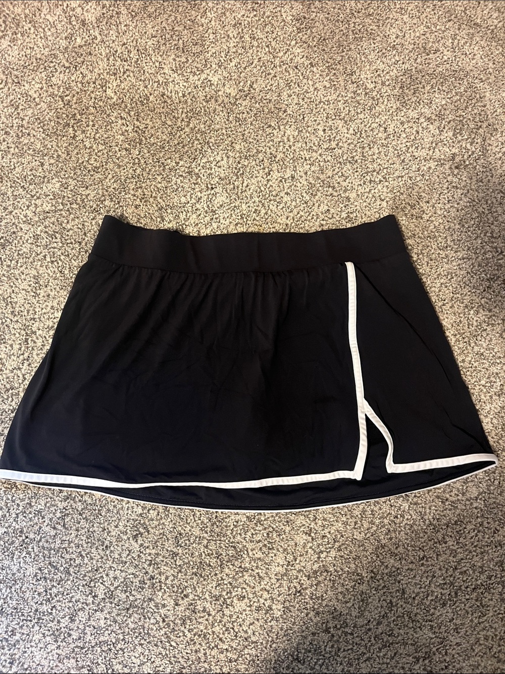 all in motion Black Skater Skort with White Trim